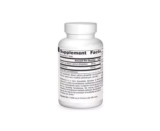 Вітамінно-мінеральний комплекс Source Naturals Бенфотіамін, 150 мг, Benfotiamine, 30 таблеток (SN1905), зображення 2 Вітамінно-мінеральний комплекс Source Naturals Бенфотіамін, 150 мг, Benfotiamine, 30 таблеток (SN1905), зображення 2