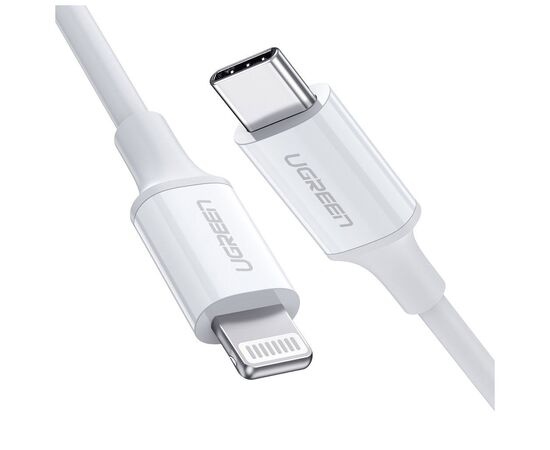 Дата кабель USB-C to Lightning 1.0m US171 MFI White Ugreen (US171/10493)