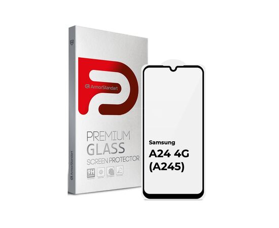 Стекло защитное Armorstandart Full Glue Samsung A24 4G (A245) Black (ARM68006)
