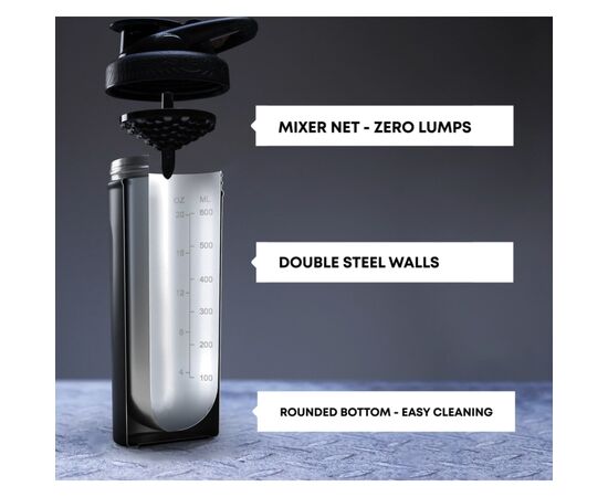Шейкер спортивный SmartShake Insulated Steel 750ml Black (11152001), изображение 6 Шейкер спортивный SmartShake Insulated Steel 750ml Black (11152001), изображение 6