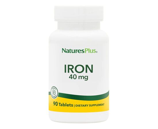 Минералы Natures Plus Железо, 40 мг, Iron, 90 таблеток (NAP-03410)
