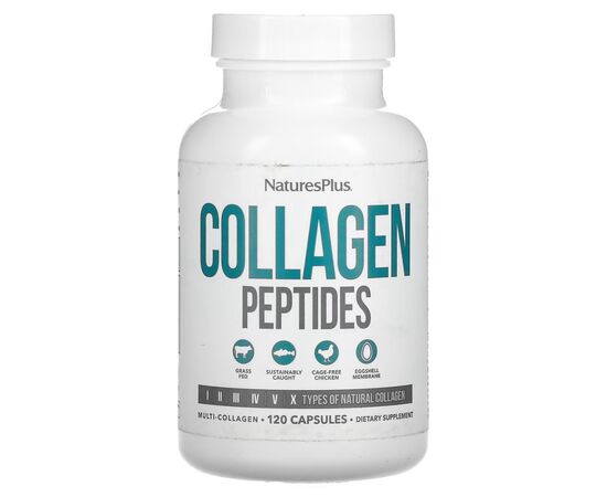 Витаминно-минеральный комплекс Natures Plus Коллагеновые пептиды, Collagen Peptides, 120 капсул (NAP-45971)