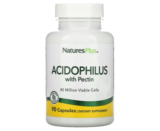 Витаминно-минеральный комплекс Natures Plus Ацидофильные бактерии с пектином, Acidophilus with Pectin, 90 капс (NAP-04480)
