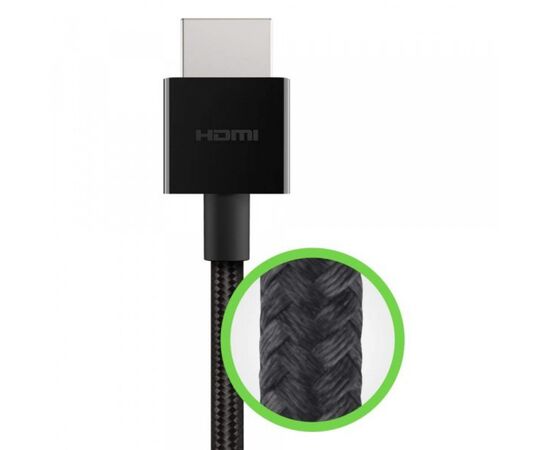 Кабель мультимедийный HDMI to HDMI 1.0m V2.1 Belkin (AV10176BT1M-BLK), изображение 2 Кабель мультимедийный HDMI to HDMI 1.0m V2.1 Belkin (AV10176BT1M-BLK), изображение 2