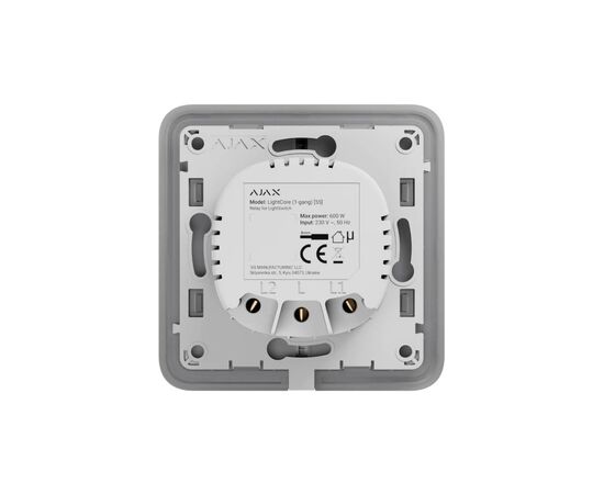 Розумний вимикач Ajax LightSwitch 2-gang/чорний (ALS2B), зображення 3 Розумний вимикач Ajax LightSwitch 2-gang/чорний (ALS2B), зображення 3