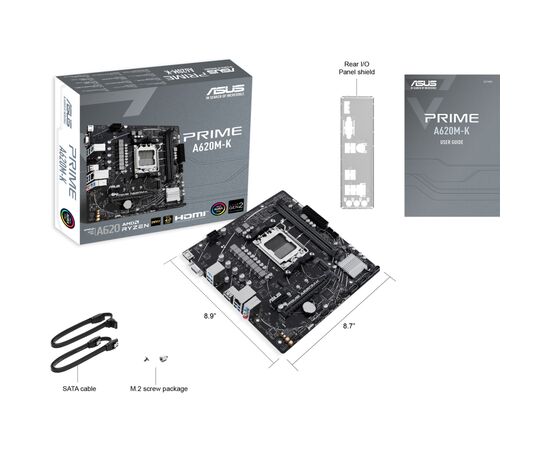 Материнская плата ASUS PRIME A620M-K, изображение 8 Материнская плата ASUS PRIME A620M-K, изображение 8