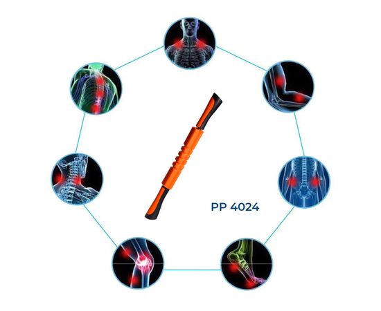 Масажный ролик PowerPlay Massage Bar 4024 Жовтий (PP_4024_Green), изображение 6