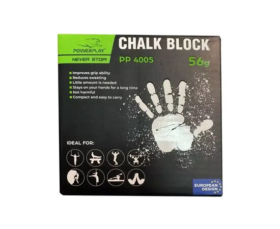 Магнезия PowerPlay Chalk Block 56 г (PP_4005_56g), изображение 4 Магнезия PowerPlay Chalk Block 56 г (PP_4005_56g), изображение 4
