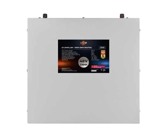 Батарея LiFePo4 LogicPower 48V (51.2V) - 230 Ah (11776Wh) (20110), изображение 2 Батарея LiFePo4 LogicPower 48V (51.2V) - 230 Ah (11776Wh) (20110), изображение 2