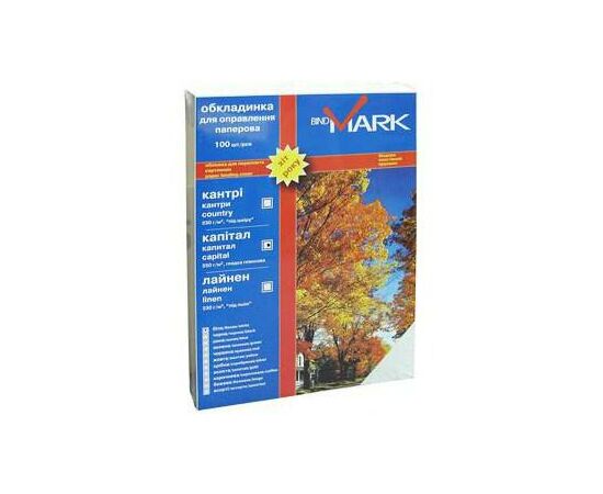 Обкладинка для палітурки bindMARK карт. Кантри А4 230г/м2 (100 шт.) бежевая (41707)