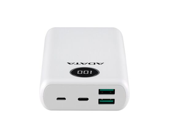 Батарея универсальная ADATA P20000QCD 20000mAh, PD/18W, QC/3.0, USB-C, USB*2, white (PB931040), изображение 4 Батарея универсальная ADATA P20000QCD 20000mAh, PD/18W, QC/3.0, USB-C, USB*2, white (PB931040), изображение 4