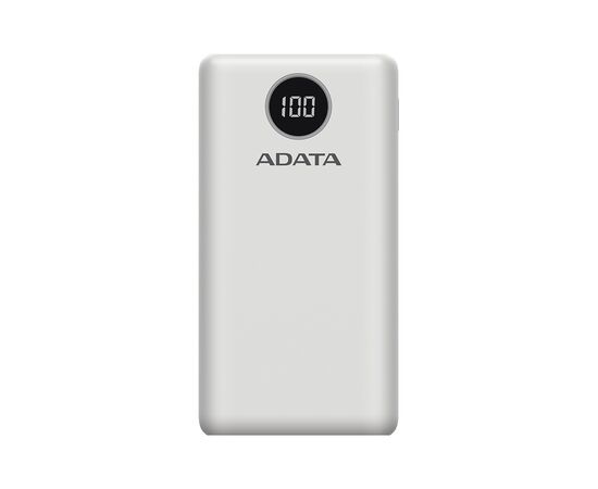 Батарея універсальна ADATA P20000QCD 20000mAh, PD/18W, QC/3.0, USB-C, USB*2, white (PB931040)