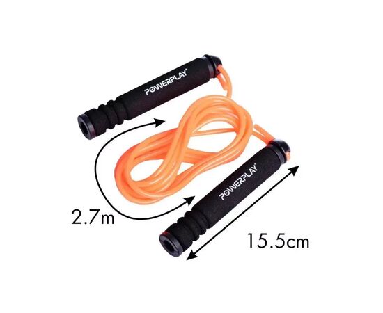 Скакалка PowerPlay 4201 Помаранчева (PP_4201_Orange), изображение 5 Скакалка PowerPlay 4201 Помаранчева (PP_4201_Orange), изображение 5