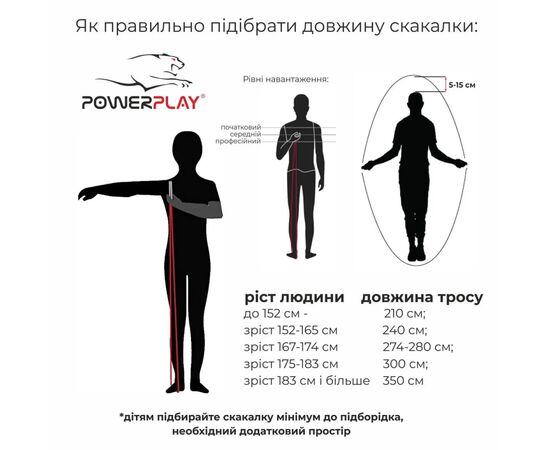 Скакалка PowerPlay 4201 Чорна (PP_4201_Black), изображение 9 Скакалка PowerPlay 4201 Чорна (PP_4201_Black), изображение 9