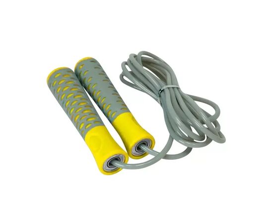 Скакалка PowerPlay 4206 Cіро-жовта (PP_4206_Grey/Yellow), изображение 3 Скакалка PowerPlay 4206 Cіро-жовта (PP_4206_Grey/Yellow), изображение 3