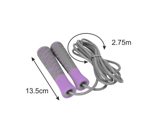 Скакалка PowerPlay 4206 Cіро-фіолетова (PP_4206_Grey/Violet), изображение 5 Скакалка PowerPlay 4206 Cіро-фіолетова (PP_4206_Grey/Violet), изображение 5