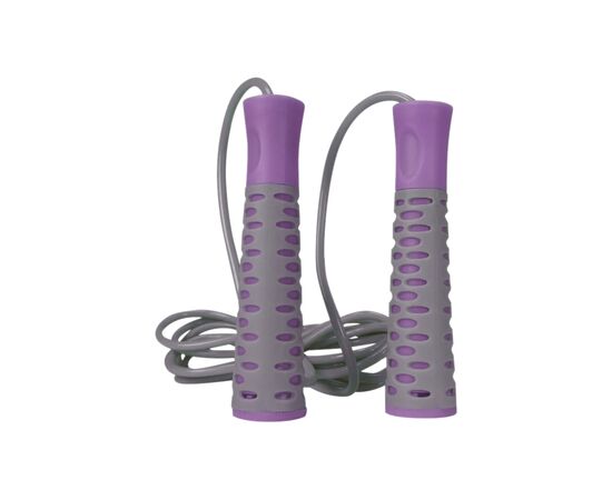 Скакалка PowerPlay 4206 Cіро-фіолетова (PP_4206_Grey/Violet)