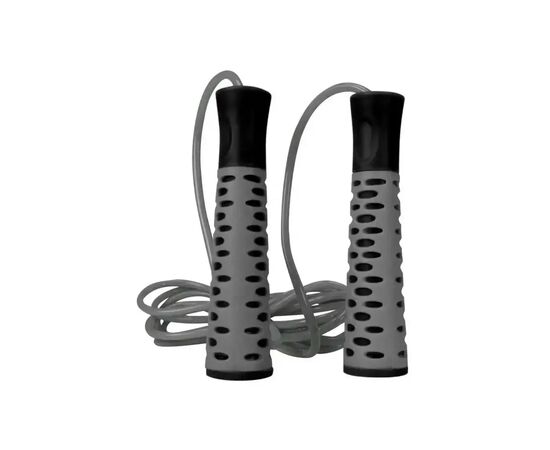 Скакалка PowerPlay 4206 Cіро-чорна (PP_4206_Grey/Black), изображение 2 Скакалка PowerPlay 4206 Cіро-чорна (PP_4206_Grey/Black), изображение 2