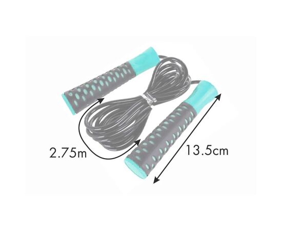 Скакалка PowerPlay 4206 Сіро-м'ятна (PP_4206_Grey), изображение 7 Скакалка PowerPlay 4206 Сіро-м'ятна (PP_4206_Grey), изображение 7