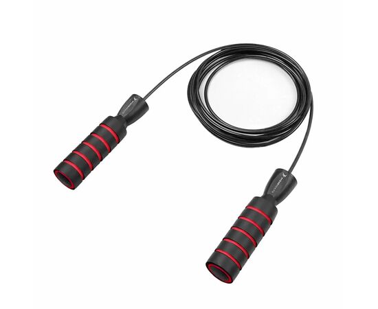 Скакалка 4yourhealth Premium Jump Rope 2471 швидкісна 2.5м Чорно-червона (4YH_2471_Bl/Red), изображение 2 Скакалка 4yourhealth Premium Jump Rope 2471 швидкісна 2.5м Чорно-червона (4YH_2471_Bl/Red), изображение 2