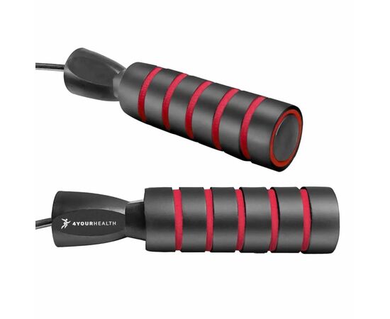 Скакалка 4yourhealth Premium Jump Rope 2471 швидкісна 2.5м Чорно-червона (4YH_2471_Bl/Red), изображение 4 Скакалка 4yourhealth Premium Jump Rope 2471 швидкісна 2.5м Чорно-червона (4YH_2471_Bl/Red), изображение 4
