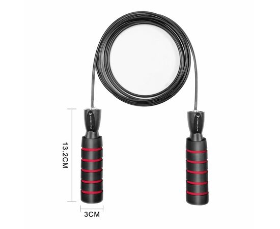 Скакалка 4yourhealth Premium Jump Rope 2471 швидкісна 2.5м Чорно-червона (4YH_2471_Bl/Red), изображение 7 Скакалка 4yourhealth Premium Jump Rope 2471 швидкісна 2.5м Чорно-червона (4YH_2471_Bl/Red), изображение 7
