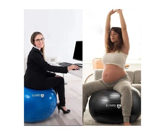 Мяч для фитнеса Power System PS-4011 Pro Gymball 55 см Orange (PS-4011_55cm_Orange), изображение 6 Мяч для фитнеса Power System PS-4011 Pro Gymball 55 см Orange (PS-4011_55cm_Orange), изображение 6