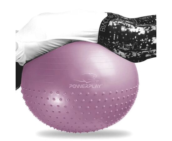 Мяч для фитнеса PowerPlay 4003 65 см Ліловий + помпа (PP_4003_65cm_Violet), изображение 4 Мяч для фитнеса PowerPlay 4003 65 см Ліловий + помпа (PP_4003_65cm_Violet), изображение 4