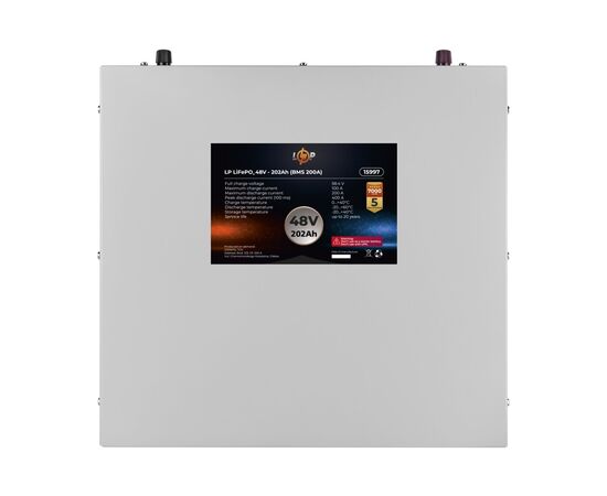 Батарея LiFePo4 LogicPower 48V (51.2V) - 202 Ah (10342Wh) (15997), изображение 2 Батарея LiFePo4 LogicPower 48V (51.2V) - 202 Ah (10342Wh) (15997), изображение 2