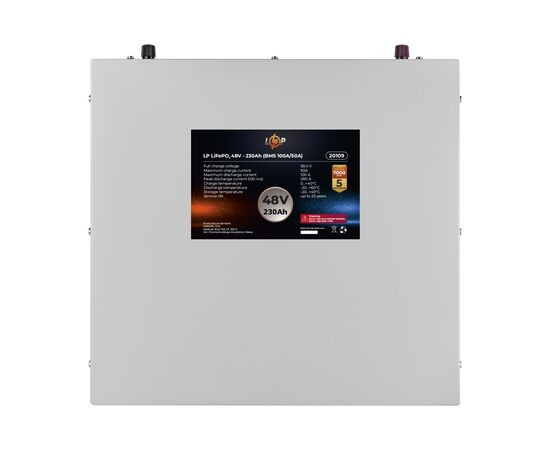 Батарея LiFePo4 LogicPower 48V (51.2V) - 230 Ah (11776Wh) (20109), изображение 2 Батарея LiFePo4 LogicPower 48V (51.2V) - 230 Ah (11776Wh) (20109), изображение 2