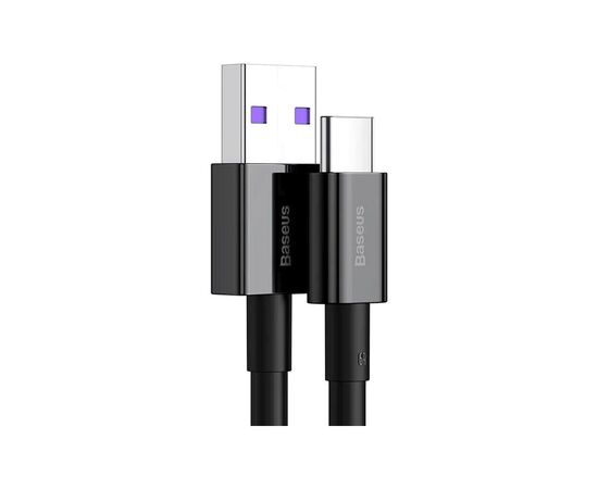 Дата кабель USB 2.0 AM to Type-C 1.0m 3A Black Baseus (CATYS-01), изображение 3 Дата кабель USB 2.0 AM to Type-C 1.0m 3A Black Baseus (CATYS-01), изображение 3
