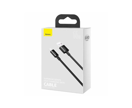 Дата кабель USB 2.0 AM to Type-C 1.0m 3A Black Baseus (CATYS-01), изображение 6 Дата кабель USB 2.0 AM to Type-C 1.0m 3A Black Baseus (CATYS-01), изображение 6