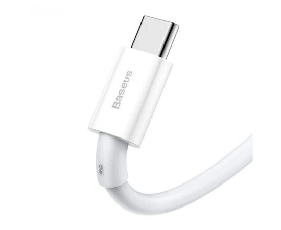 Дата кабель USB 2.0 AM to Type-C 2.0m 3A White Baseus (CATYS-A02), изображение 4 Дата кабель USB 2.0 AM to Type-C 2.0m 3A White Baseus (CATYS-A02), изображение 4