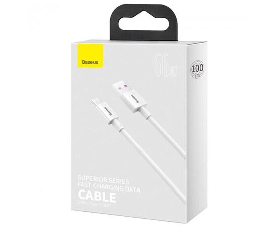 Дата кабель USB 2.0 AM to Type-C 2.0m 3A White Baseus (CATYS-A02), изображение 6 Дата кабель USB 2.0 AM to Type-C 2.0m 3A White Baseus (CATYS-A02), изображение 6