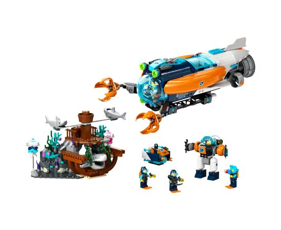 Конструктор LEGO City Глубоководная исследовательская подлодка 842 деталей (60379), изображение 2 Конструктор LEGO City Глубоководная исследовательская подлодка 842 деталей (60379), изображение 2