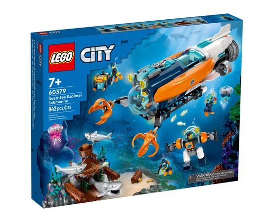 Конструктор LEGO City Глубоководная исследовательская подлодка 842 деталей (60379)