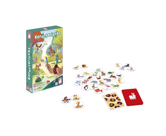 Настольная игра Janod Характеристики животных (J02621), изображение 2 Настольная игра Janod Характеристики животных (J02621), изображение 2