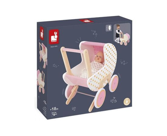 Коляска для кукол Janod Candy Chic (J05886), изображение 5 Коляска для кукол Janod Candy Chic (J05886), изображение 5