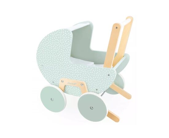 Коляска для ляльок Janod м'ятна (J05900), зображення 3 Коляска для ляльок Janod м'ятна (J05900), зображення 3