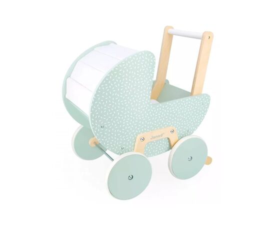 Коляска для ляльок Janod м'ятна (J05900), зображення 4 Коляска для ляльок Janod м'ятна (J05900), зображення 4