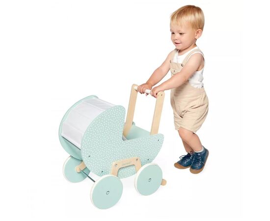 Коляска для ляльок Janod м'ятна (J05900), зображення 8 Коляска для ляльок Janod м'ятна (J05900), зображення 8