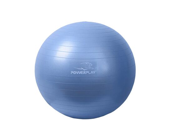 Мяч для фитнеса PowerPlay 4001 65см Блакитний + помпа (PP_4001_65_Blue), изображение 2 Мяч для фитнеса PowerPlay 4001 65см Блакитний + помпа (PP_4001_65_Blue), изображение 2