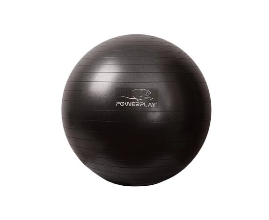 Мяч для фитнеса PowerPlay 4001 65см Чорний + помпа (PP_4001_65_Black), изображение 2 Мяч для фитнеса PowerPlay 4001 65см Чорний + помпа (PP_4001_65_Black), изображение 2