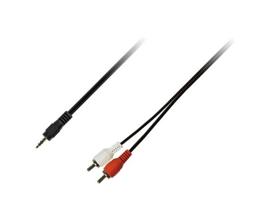 Кабель мультимедийный Jack 3.5mm M to 2xRCA M 1.5m Piko (1283126473890)