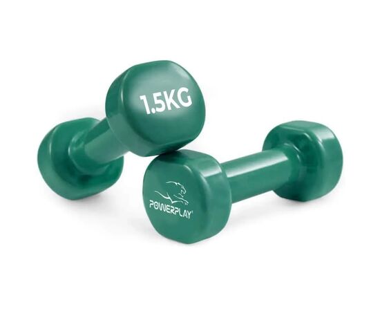 Гантельный набор PowerPlay Achilles 2 х 1,5 кг Зелений (2 (PP_4125_1,5kg_2in)