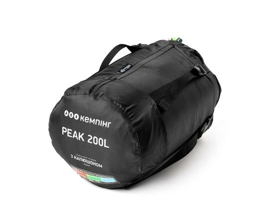Спальный мешок Кемпінг Peak 200L с капюшоном Green (4823082714995), изображение 8 Спальный мешок Кемпінг Peak 200L с капюшоном Green (4823082714995), изображение 8