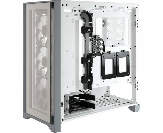 Корпус Corsair iCUE 4000X RGB Tempered Glass White (CC-9011205-WW), изображение 3 Корпус Corsair iCUE 4000X RGB Tempered Glass White (CC-9011205-WW), изображение 3