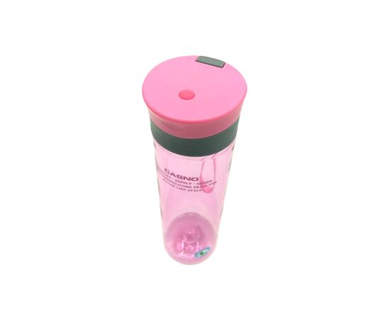 Бутылка для воды Casno 600 мл KXN-1145 з пластиковим вінчиком Рожева (KXN-1145_Pink), изображение 5 Бутылка для воды Casno 600 мл KXN-1145 з пластиковим вінчиком Рожева (KXN-1145_Pink), изображение 5
