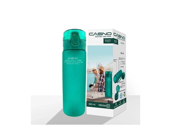 Бутылка для воды Casno 650 мл KXN-1157 Tritan Зелена (KXN-1157_Green_Tritan), изображение 6 Бутылка для воды Casno 650 мл KXN-1157 Tritan Зелена (KXN-1157_Green_Tritan), изображение 6