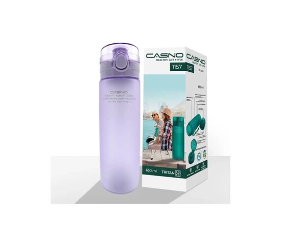 Бутылка для воды Casno 650 мл KXN-1157 Tritan Фіолетова (KXN-1157_Purple_Tritan), изображение 8 Бутылка для воды Casno 650 мл KXN-1157 Tritan Фіолетова (KXN-1157_Purple_Tritan), изображение 8